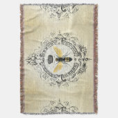 モダンなヴィンテージのフランスのな女王バチ スローブランケット (正面縦)