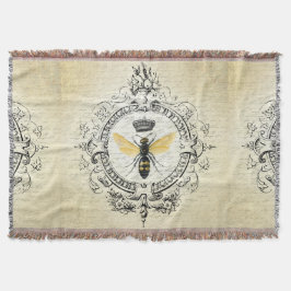モダンなヴィンテージのフランスのな女王バチ スローブランケット
