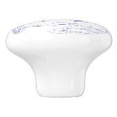 モダンなヴィンテージのフランスのな女王バチ セラミックノブ (側面)