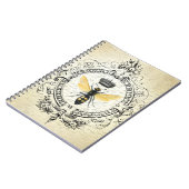 モダンなヴィンテージのフランスのな女王バチ ノートブック (左側)