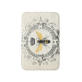 モダンなヴィンテージのフランスのな女王バチ バスマット (正面縦)