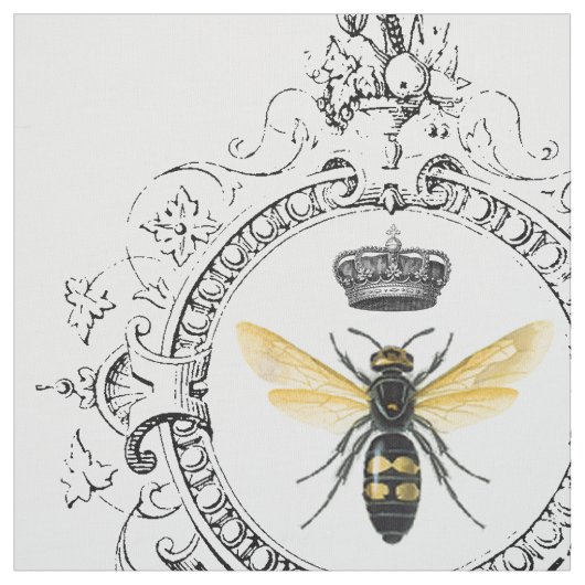 モダンなヴィンテージのフランスのな女王バチ ファブリック (見本)