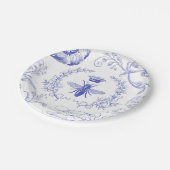 モダンなヴィンテージのフランスのな女王バチ ペーパープレート (アングル)