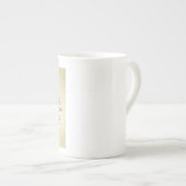 モダンなヴィンテージのフランスのな女王バチ ボーンチャイナマグカップ (正面右)