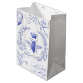 モダンなヴィンテージのフランスのな女王バチ ミディアムペーパーバッグ (正面アングル)