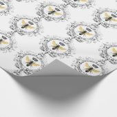 モダンなヴィンテージのフランスのな女王バチ ラッピングペーパー (角)