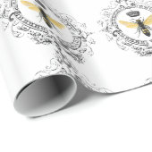 モダンなヴィンテージのフランスのな女王バチ ラッピングペーパー (ロールコーナー)