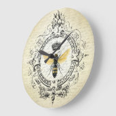 モダンなヴィンテージのフランスのな女王バチ ラージ壁時計 (傾斜)