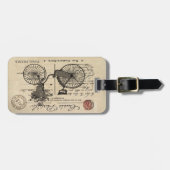 モダンなヴィンテージのフランスのな自転車の荷物のラベル ラゲッジタグ (正面横)