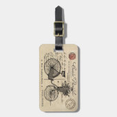 モダンなヴィンテージのフランスのな自転車の荷物のラベル ラゲッジタグ (正面縦)