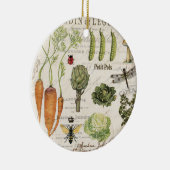 モダンなヴィンテージのフランスのな菜園 セラミックオーナメント (右)