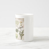 モダンなヴィンテージのフランスのな菜園 ボーンチャイナマグカップ (正面)