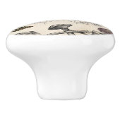 モダンなヴィンテージのフランスのな蜂の庭 セラミックノブ (側面)