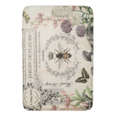 モダンなヴィンテージのフランスのな蜂の庭 バスマット (正面縦)