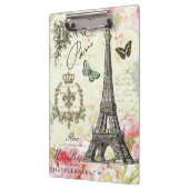 モダンなヴィンテージのフランス人のエッフェル塔 クリップボード (左)