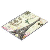 モダンなヴィンテージのフランス人のエッフェル塔 ノートブック (左側)