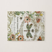 モダンなヴィンテージのフランス人のトンボ ジグソーパズル (横)