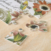 モダンなヴィンテージのフランス人のトンボ ジグソーパズル (側面)