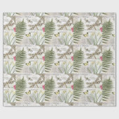 モダンなヴィンテージのフランス人のトンボ ラッピングペーパー (フラット)