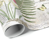 モダンなヴィンテージのフランス人のトンボ ラッピングペーパー (ロールコーナー)