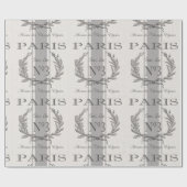 モダンなヴィンテージのフランス人のパリの穀物の嚢 ラッピングペーパー (フラット)