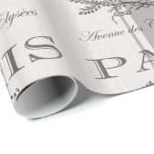 モダンなヴィンテージのフランス人のパリの穀物の嚢 ラッピングペーパー (ロールコーナー)