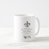 モダンなヴィンテージのフランス人のビストロ コーヒーマグカップ (正面右)