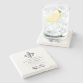 モダンなヴィンテージのフランス人のビストロ ストーンコースター (横)