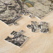 モダンなヴィンテージのフランス人の孔雀 ジグソーパズル (側面)