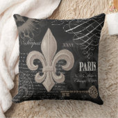 モダンなヴィンテージのフランス人の（紋章の）フラ・ダ・リ クッション (ブランケット)