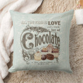 モダンなヴィンテージのフランス人チョコレート クッション (ブランケット)