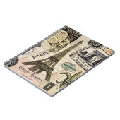 モダンなヴィンテージのフランス人旅行コラージュ ノートブック (左側)