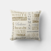 モダンなヴィンテージのホワイトクリスマスの枕 クッション (正面)