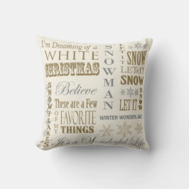 モダンなヴィンテージのホワイトクリスマスの枕 クッション