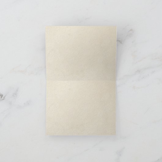 モダンなヴィンテージのレースの茶はアジサイnのバラを汚しました カード (内部)