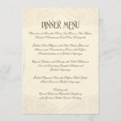 モダンなヴィンテージのレースの茶はアジサイnのバラを汚しました メニュー (裏面)