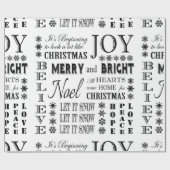 モダンなヴィンテージの休日の単語 ラッピングペーパー (フラット)