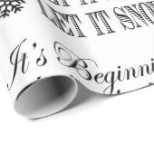 モダンなヴィンテージの休日の単語 ラッピングペーパー (ロールコーナー)