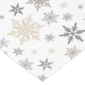 モダンなヴィンテージの冬の雪片 ショートテーブルランナー (コーナー)