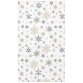 モダンなヴィンテージの冬の雪片 テーブルクロス (正面)