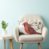 モダンなヴィンテージの冬の(鳥)ショウジョウコウカンチョウ ランバークッション (椅子)