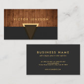 モダンなヴィンテージの木製の板の一般的な名刺 名刺 (正面/裏面)
