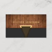 モダンなヴィンテージの木製の板の一般的な名刺 名刺 (正面)