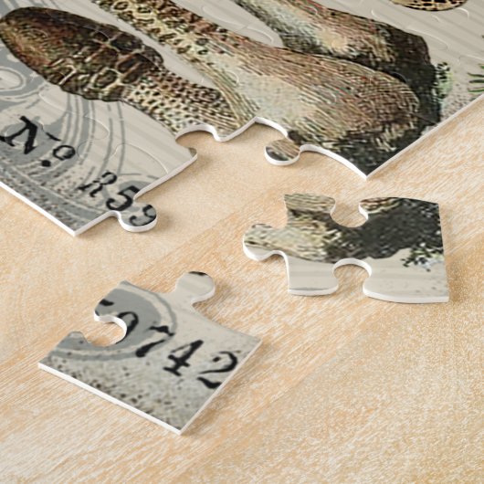 モダンなヴィンテージの森林ハリネズミ ジグソーパズル (側面)