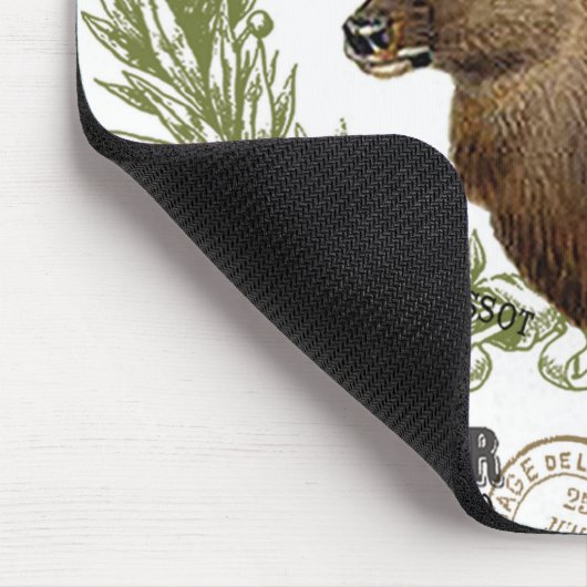 モダンなヴィンテージの森林冬のシカ マウスパッド (コーナー)