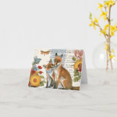 モダンなヴィンテージの森林孤 カード (黄色い花)