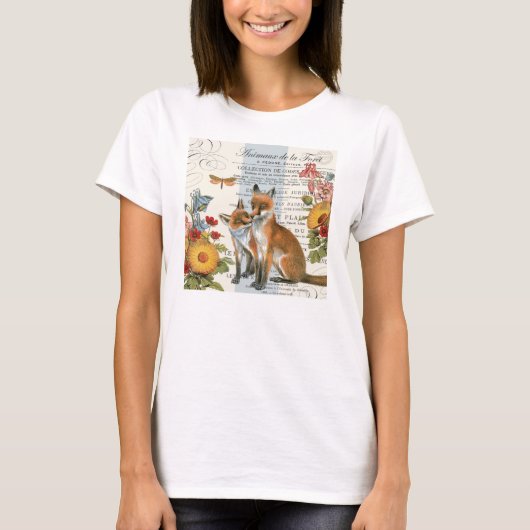 モダンなヴィンテージの森林孤 Tシャツ (正面)