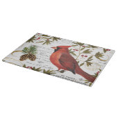 モダンなヴィンテージの森林（鳥）ショウジョウコウカンチョウ カッティングボード (角)