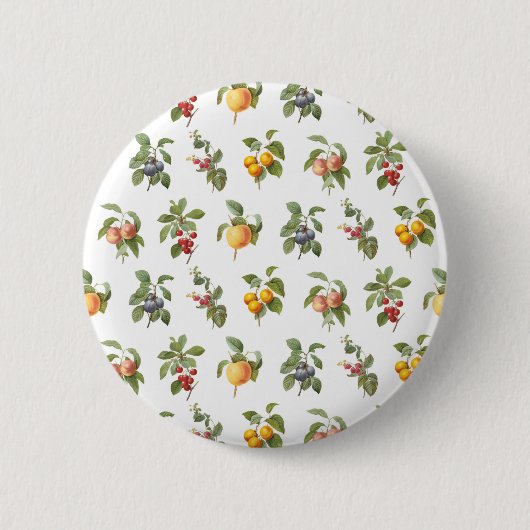 モダンなヴィンテージの植物のフルーツ 缶バッジ (正面)