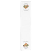 モダンなヴィンテージの秋のひょうたんおよびカボチャ ショートテーブルランナー (正面)